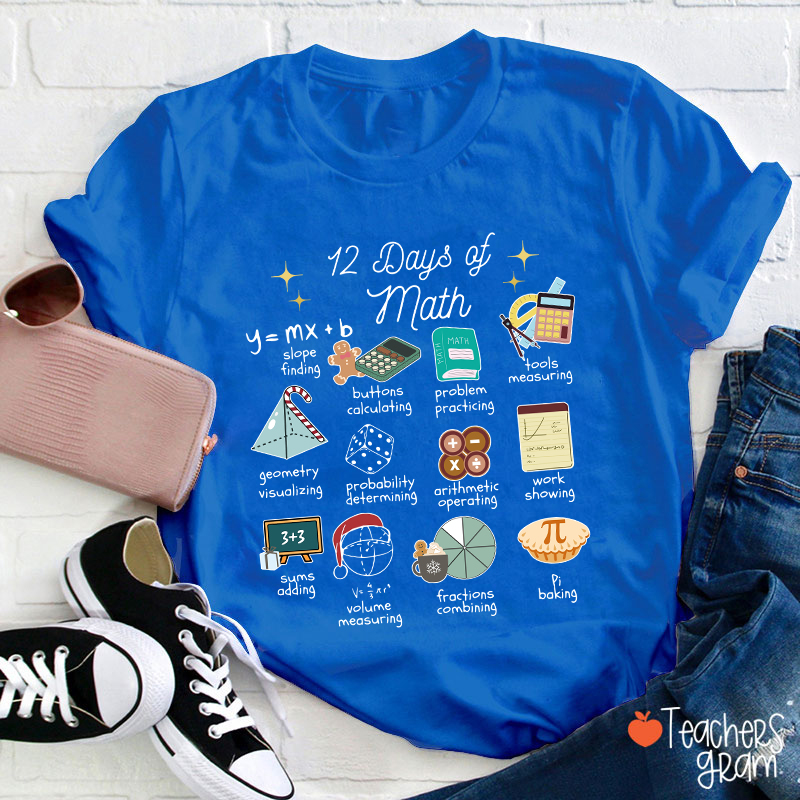 12 Days Of Math Teacher T-Shirt