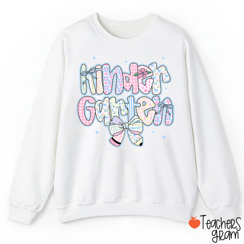 ersonalized Grade Pencil Bow Teacherr Sweatshirt