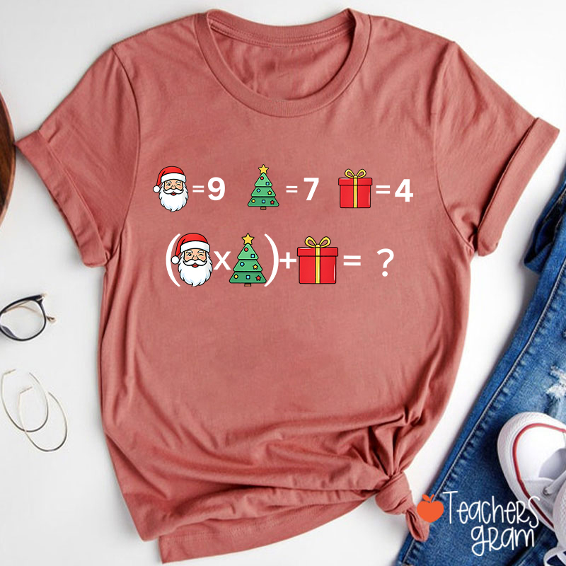 Funny 67 Meme Christmas Math Teacher T-Shirt