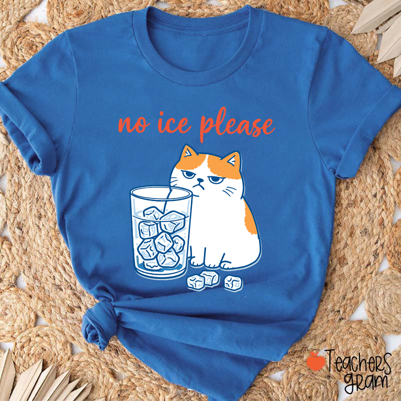 No ICE Please Cute Cat Teacher T-Shirt
