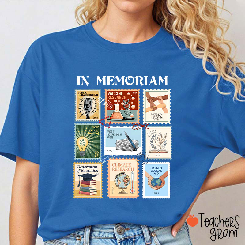 Retro In Memoriam Teacher T-Shirt