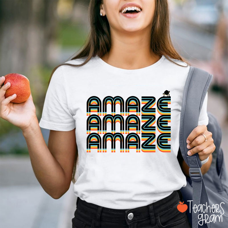 Amaze Rocky Rainbow Teacher T-Shirt