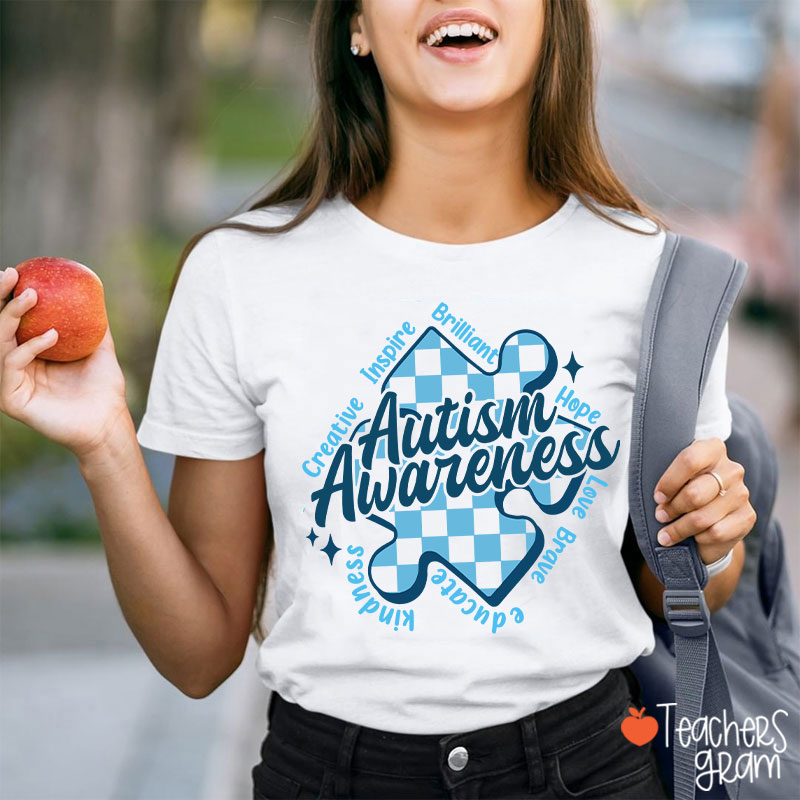 Inspire Brilliant Hope Love Brave Educate Kindness Teacher T-Shirt