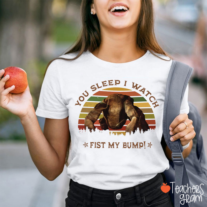 You Sleep I Watch Fist My Bump Teacher T-Shirt