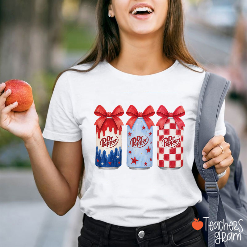 Dr Pepper Patriotic Teacher T-Shirt