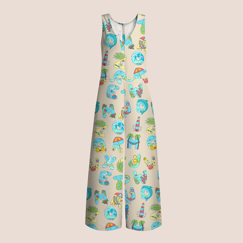 Summer Letter Teacher Jumpsuit