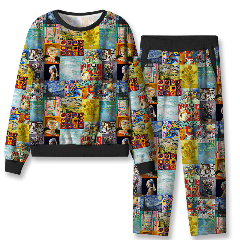 Falling Into The Ocean Of Art Teacher Flannel Pajama Set