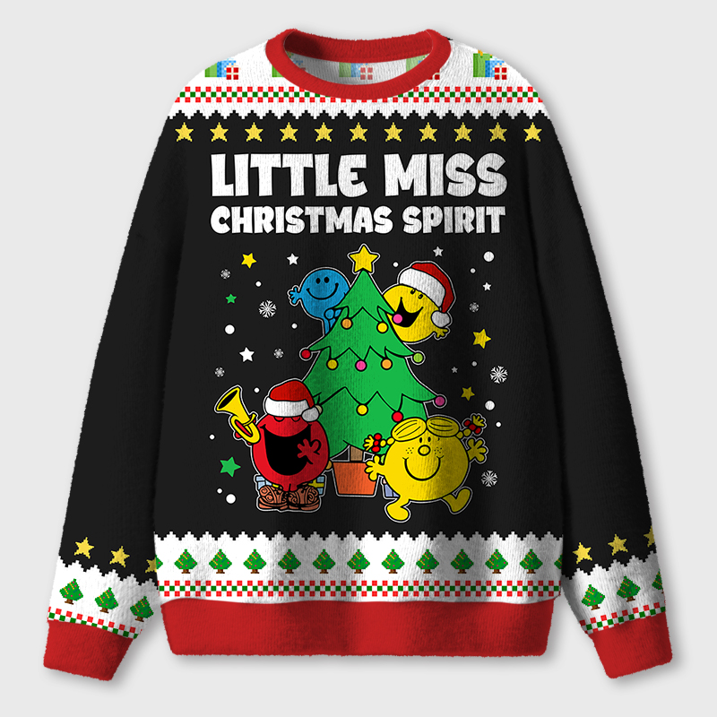 Cute Miss Christmas Spirit Teacher Ugly Fluffy Christmas Sweater