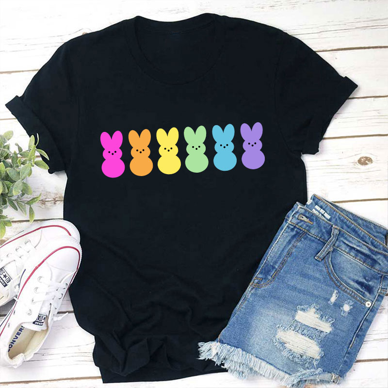 Easter Bunny Peeps Teacher T-Shirt