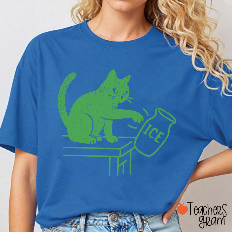 Abolish ICE Funny Cat Political Teacher T-Shirt