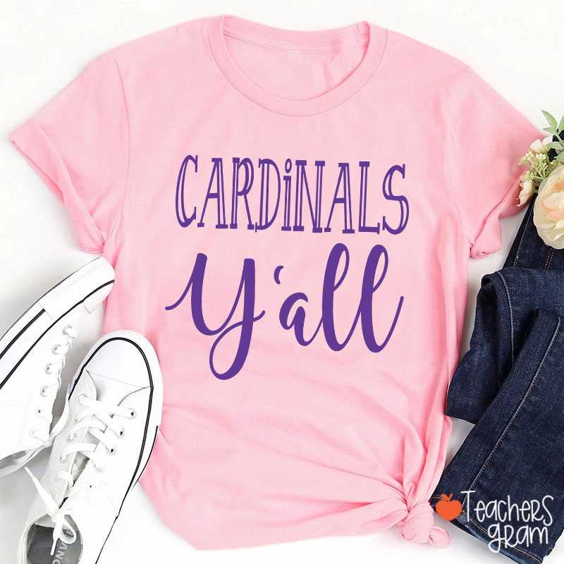 Personalized Mascot Y'all School Spirit Teacher T-Shirt