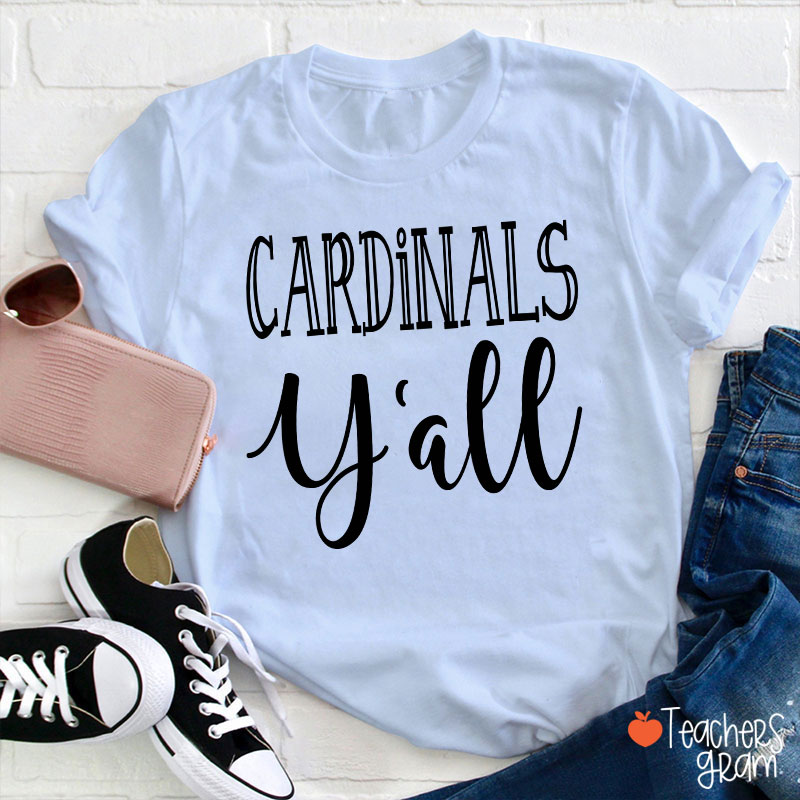 Personalized Mascot Y'all School Spirit Teacher T-Shirt