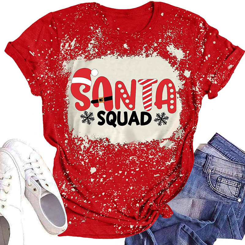Santa Squad Teacher Printed T-Shirt