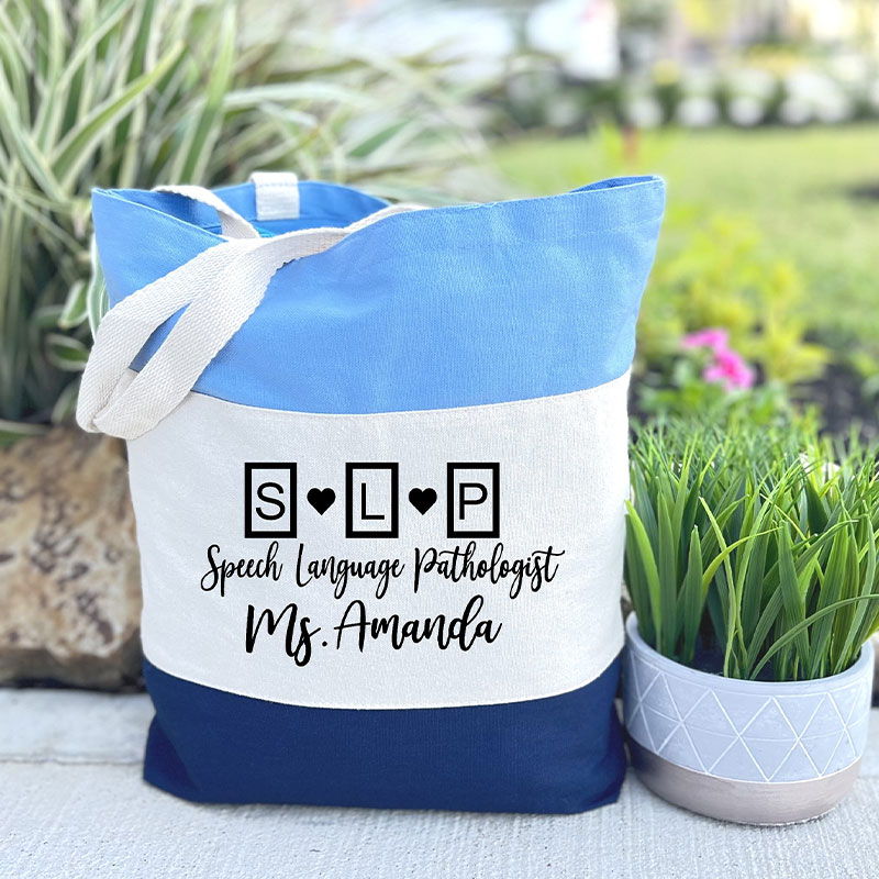 Personalized Speech Language Pathologist Teacher Tote Bag