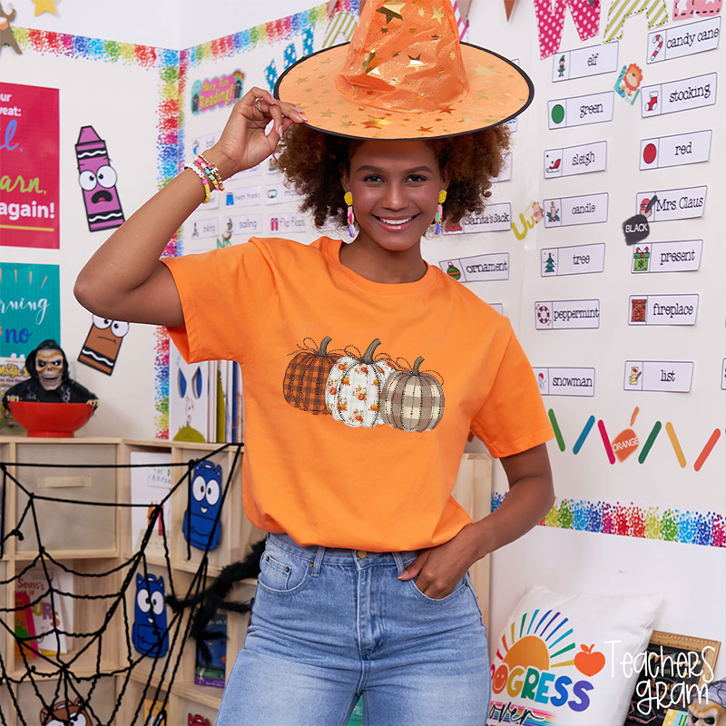 Comfort Colors Fall Pumpkin Teacher T-Shirt