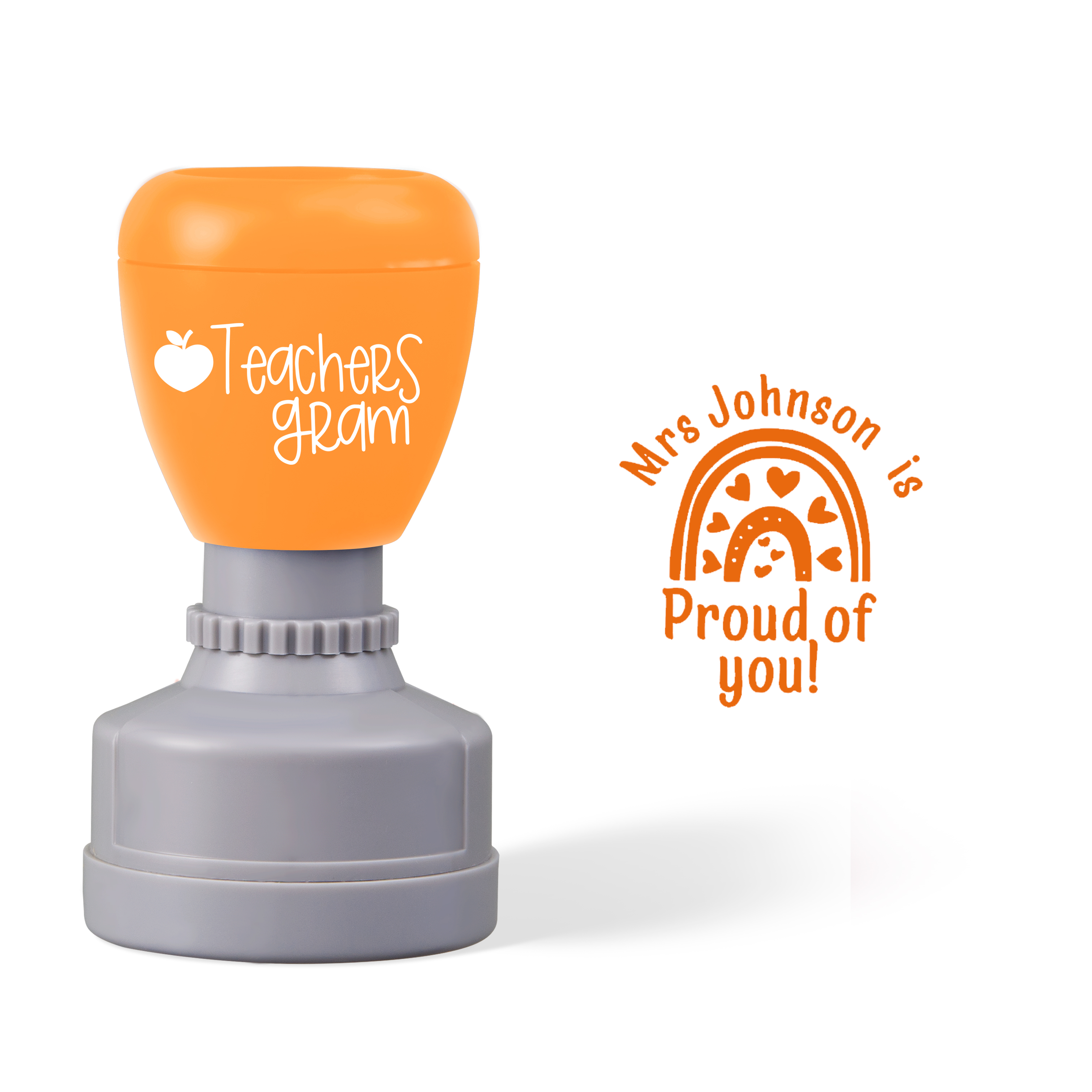 Personalized Name Is Proud Of You Teacher Stamp