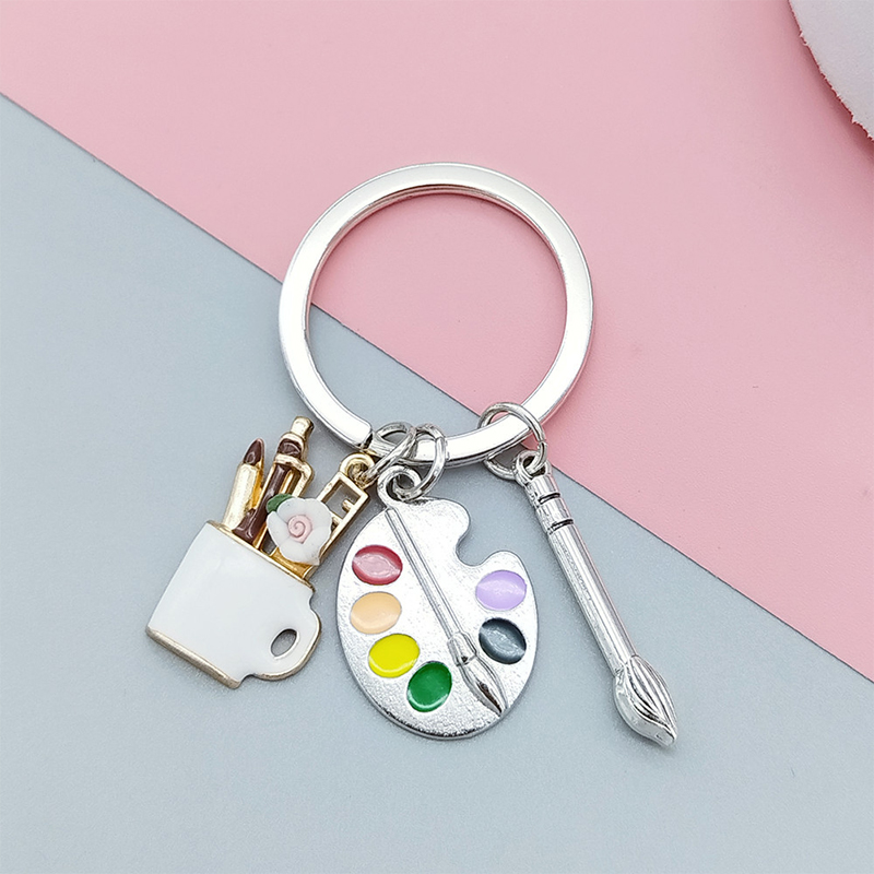 Pen holder Brush Drawing Board Teacher Keychain
