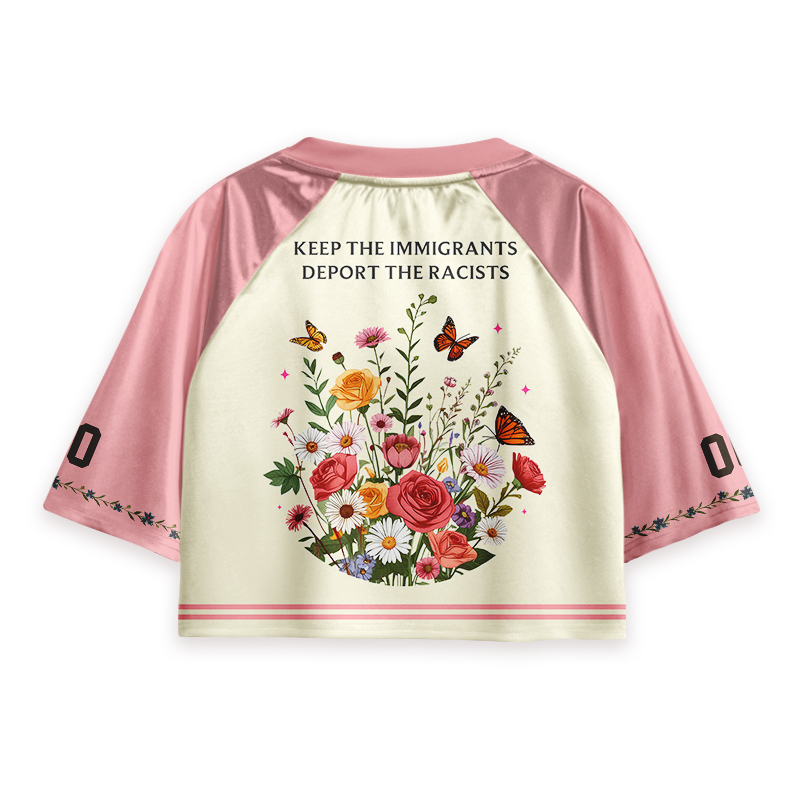 Keep The Immigrants Deport The Racists Teacher Crop Jersey
