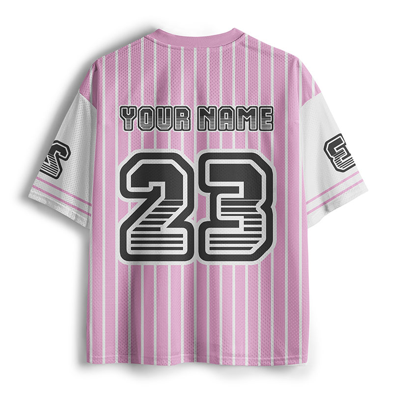 Personalized Retro Style Mascot Stripes And Wings Teacher Mesh Jersey