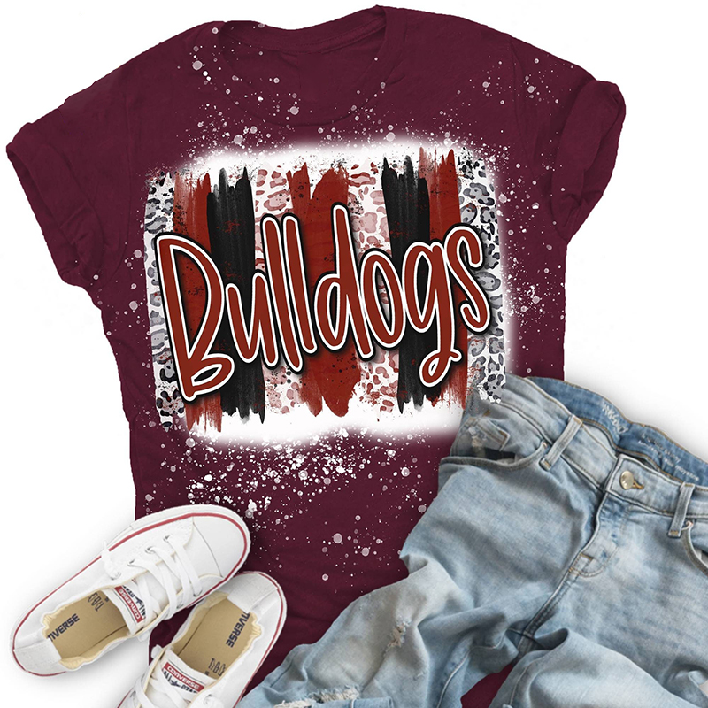 Personalized Mascot Stripe Graffiti Teacher Printed T-Shirt