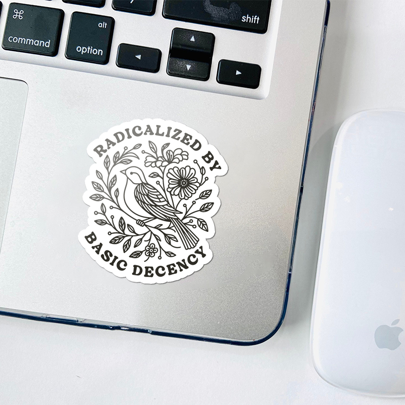 Radicalized By Basic Decency Social Justice Teacher Stickers