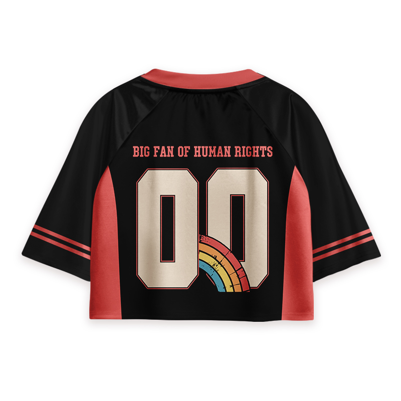 Big Fan Of Human Rights Teacher Crop Jersey
