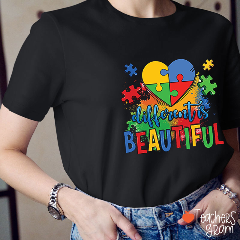 Different Is Beautiful Teacher T-Shirt