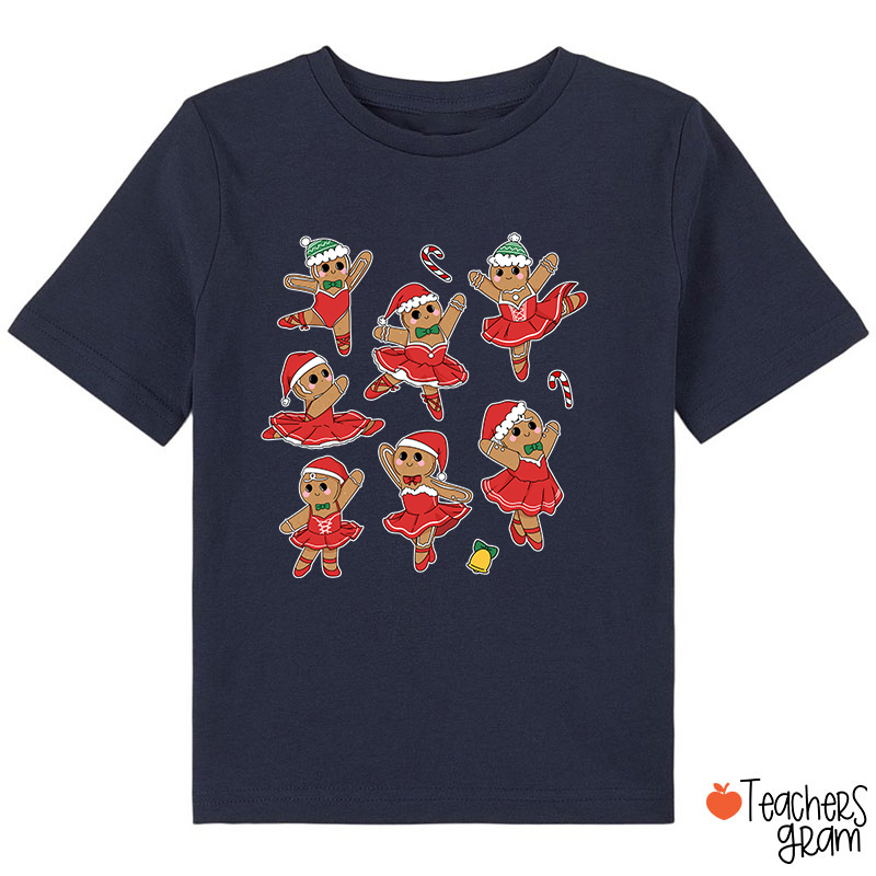Dancing Gingerbread Christmas Class T-Shirt