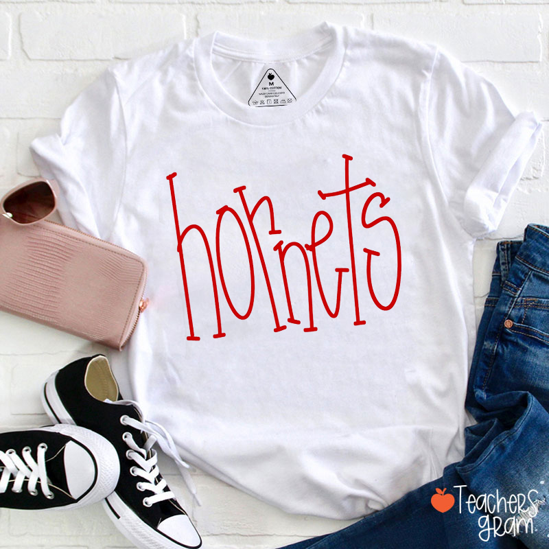 Personalized Mascot Simple Fonts Teacher T-Shirt