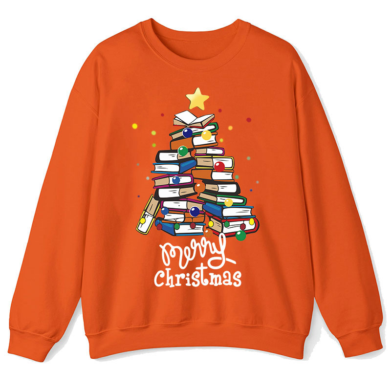 Merry Christmas Books Teacher Sweatshirt