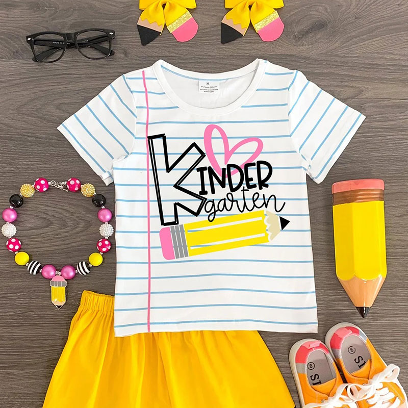 Personalized Notebook Striped Printed Class T-Shirt