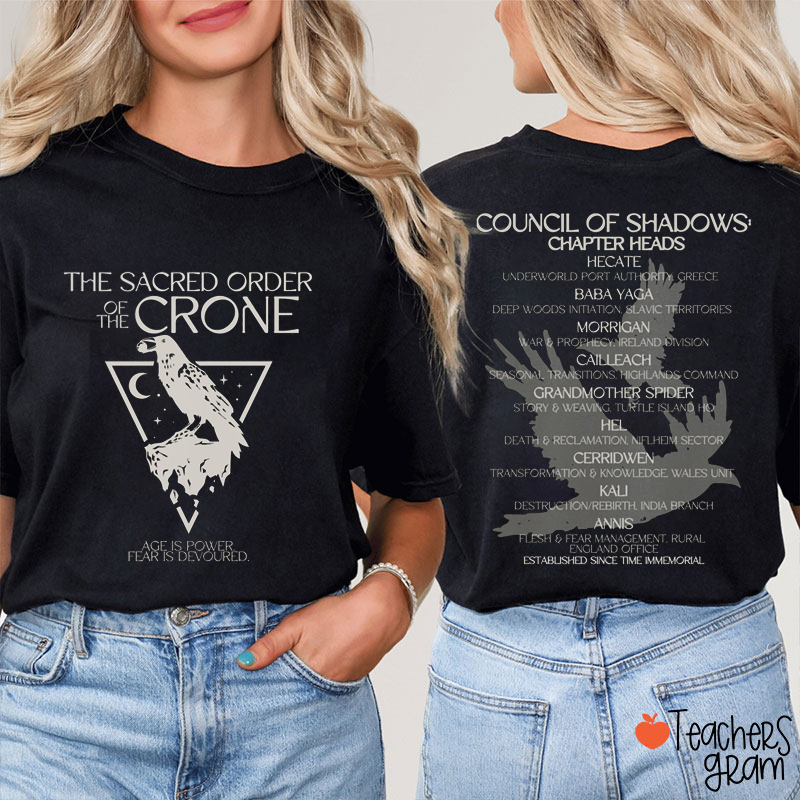 The Sacred Order Of The Crone Teacher Two Sided T-Shirt