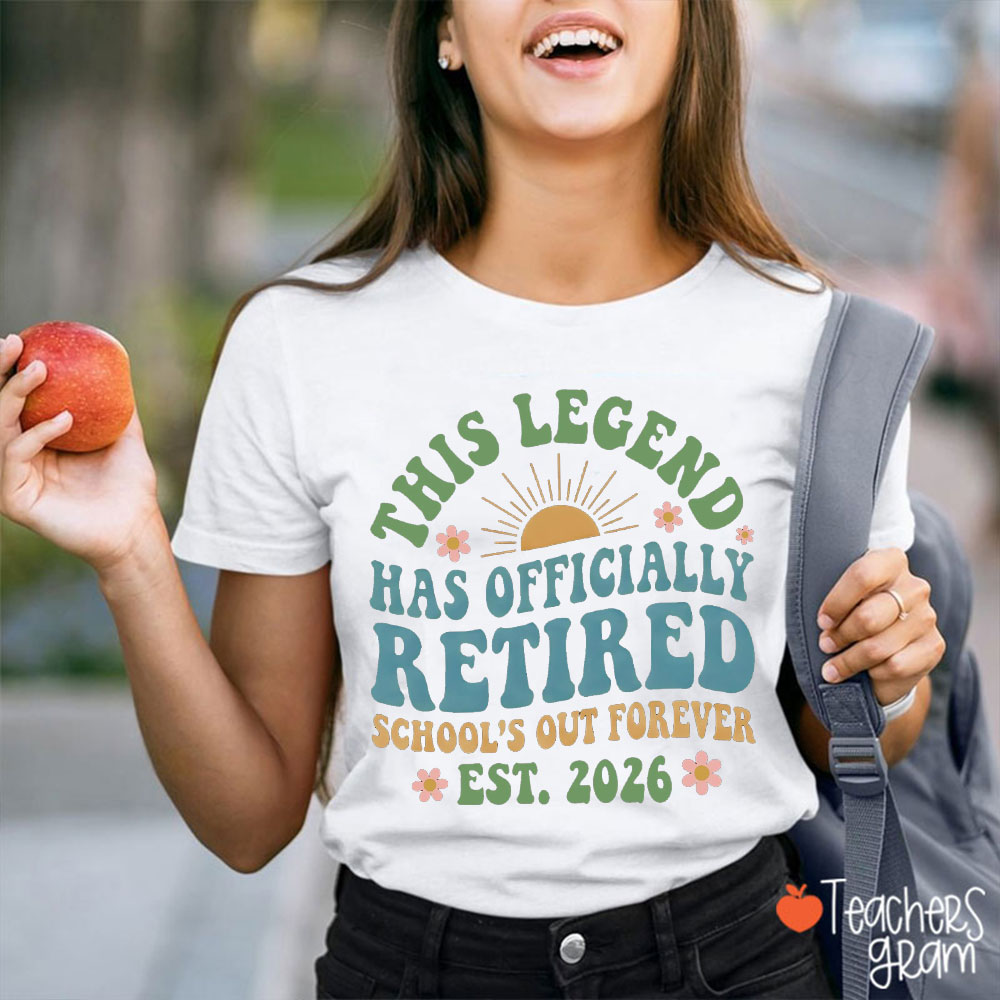 Personalized Year This Legend Has Officially Retired Teacher T-Shirt