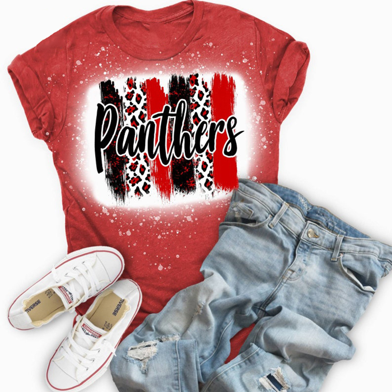 Personalized Mascot Stripe Graffiti Teacher Printed T-Shirt