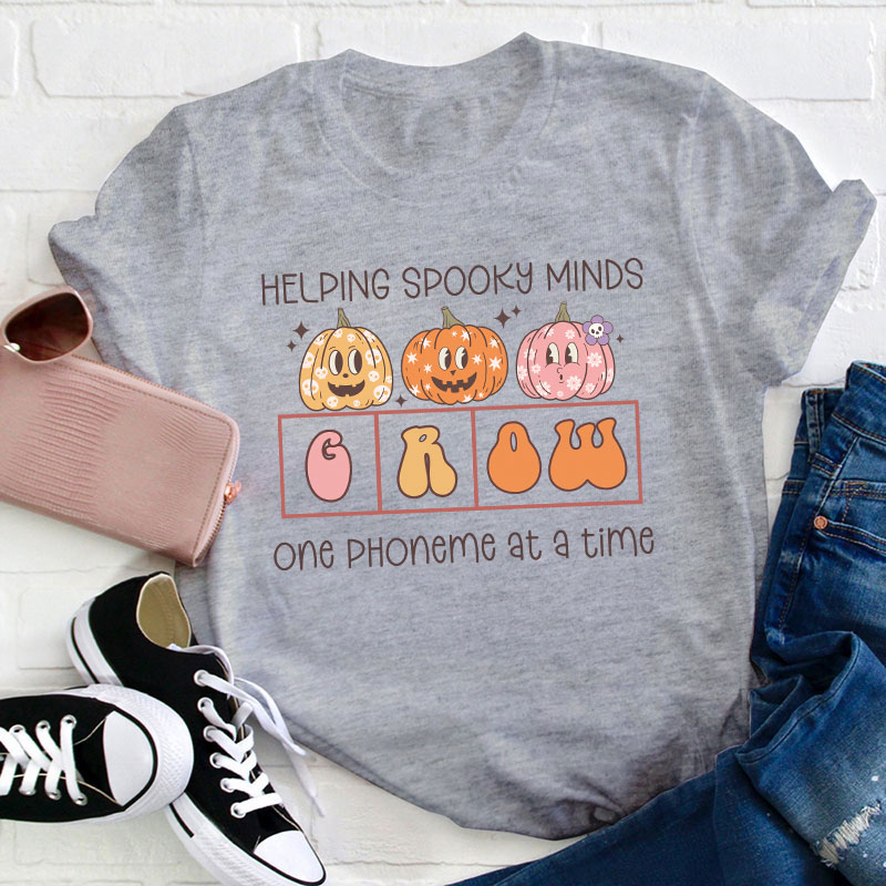 Helping Spooky Minds Grow Teacher T-Shirt