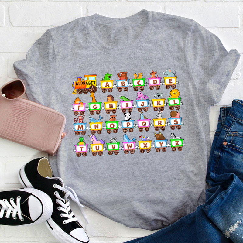 Alphabet Animal Train Teacher T-Shirt