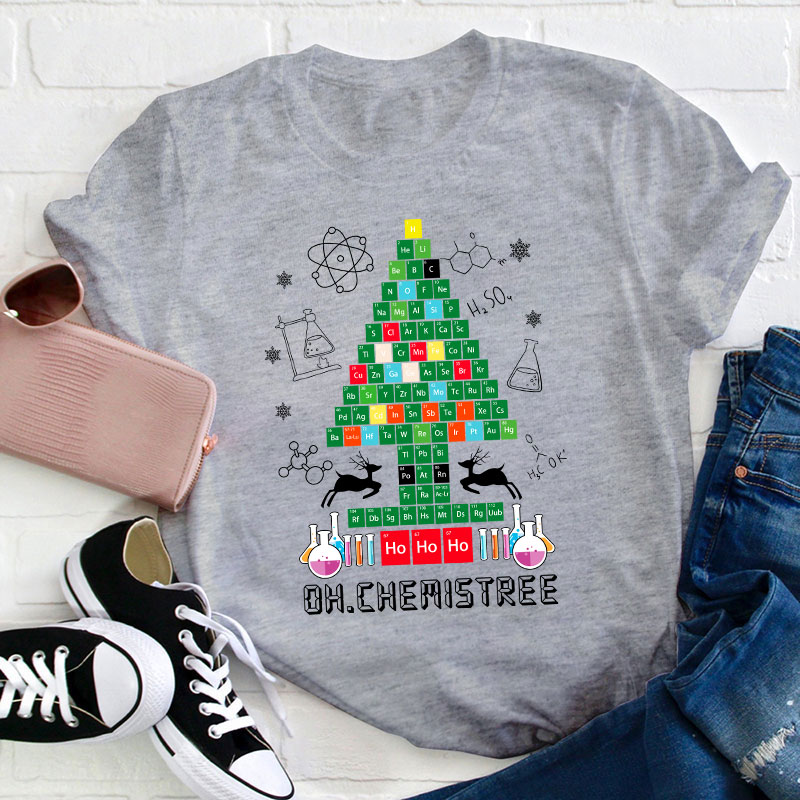 Oh Chemistree Christmas Teacher T-Shirt