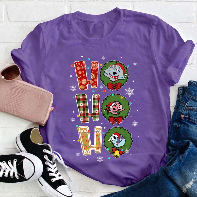 Ho Ho Ho Happy Christmas Teacher T-Shirt