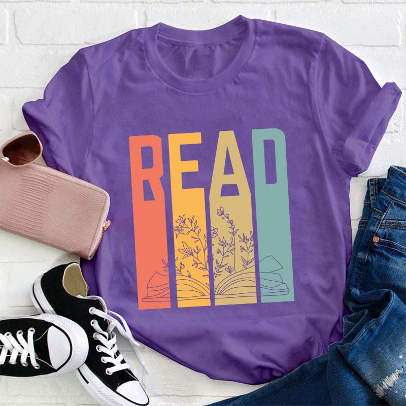 Retro Read Teacher T-Shirt