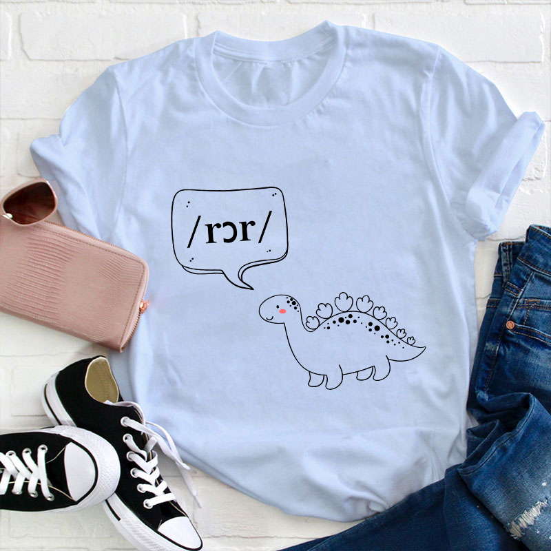 Cute Dino Phonetics Teacher T-Shirt