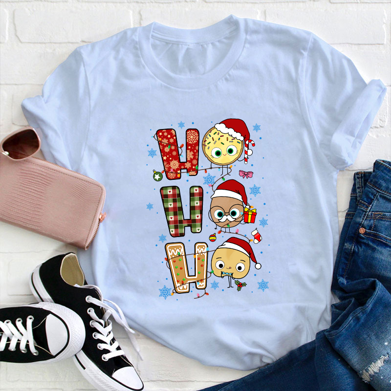 Ho Ho Ho Christmas Teacher T-Shirt