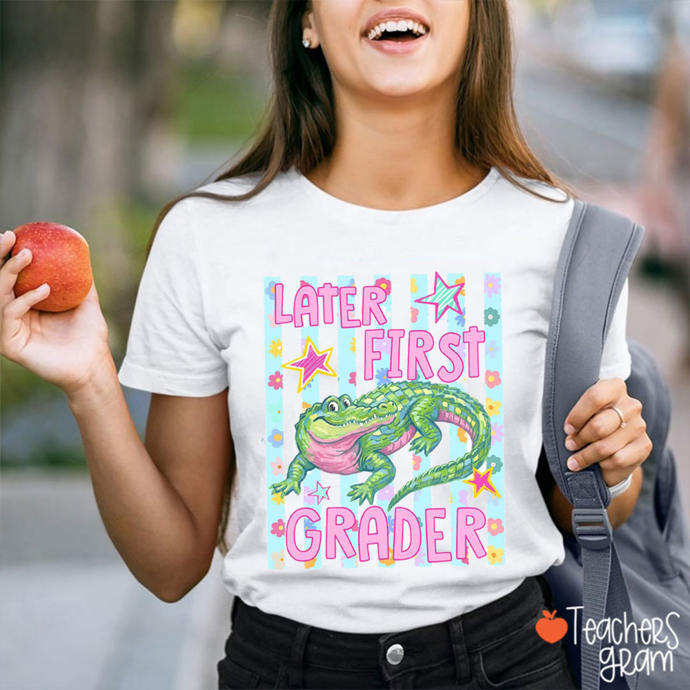 Personalized Grade Later Gator Teacher T-Shirt