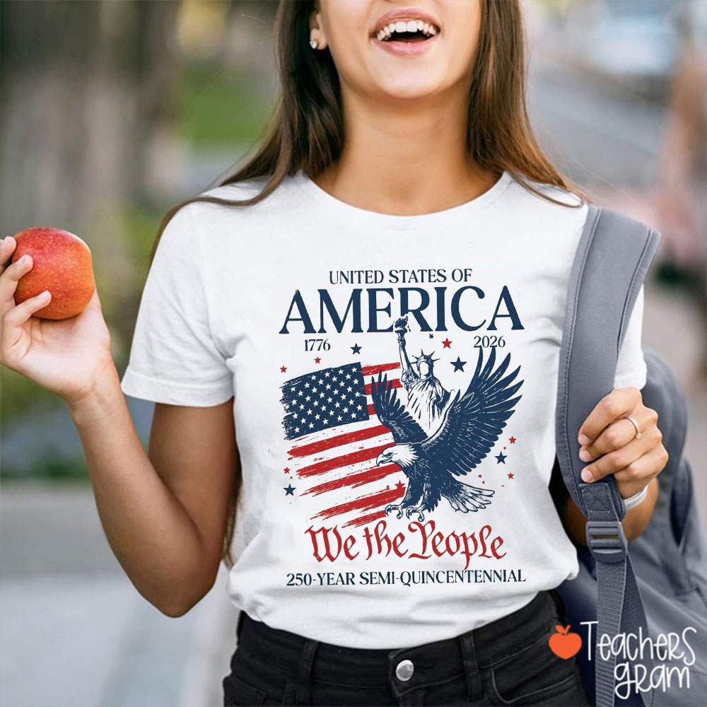 United States Of America We The People Teacher T-Shirt