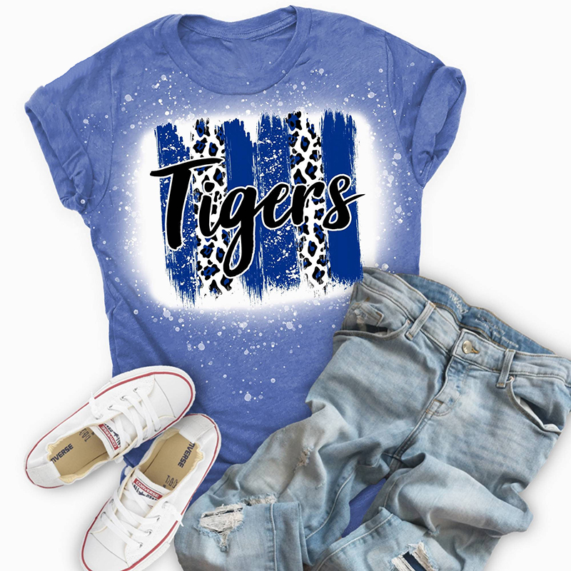 Personalized Mascot Stripe Graffiti Teacher Printed T-Shirt