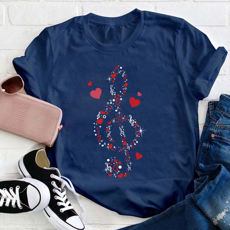 Love Music Note Teacher T-Shirt