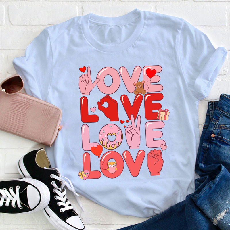 Gesture Love Teacher T-Shirt
