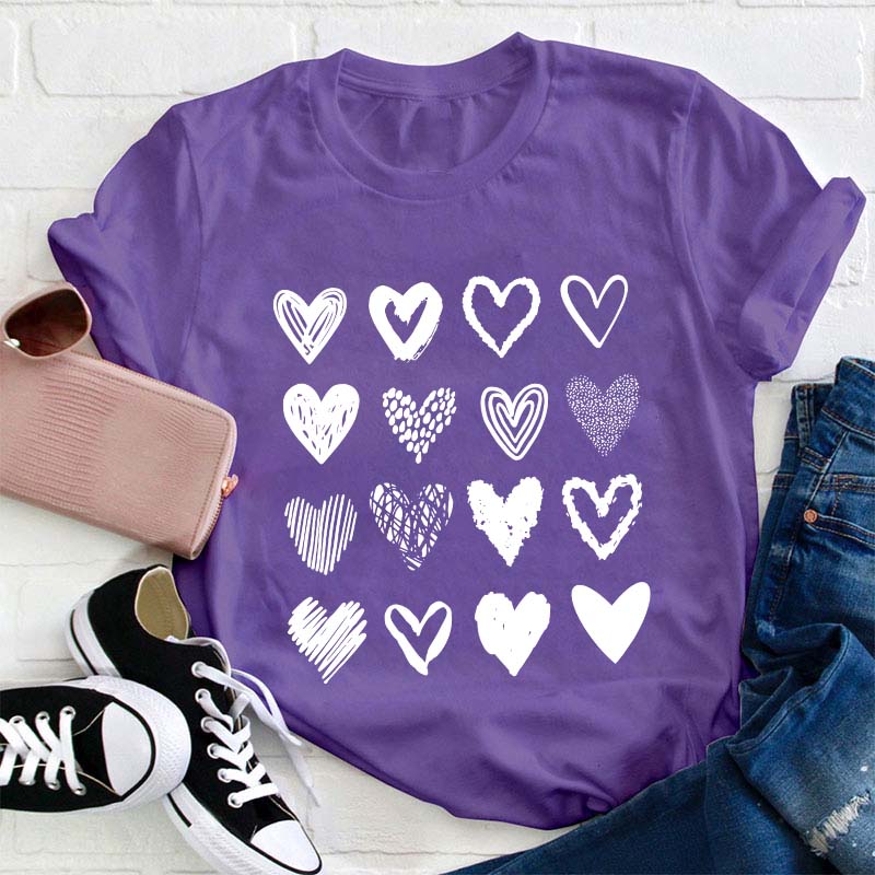Cute Heart Teacher T-Shirt