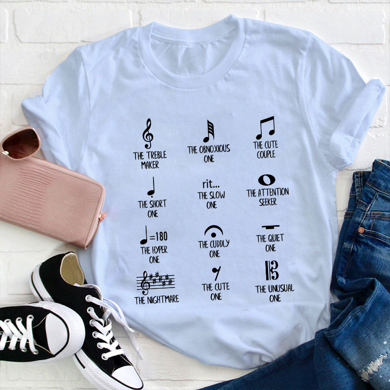 Funny Symbol Music Teacher T-Shirt