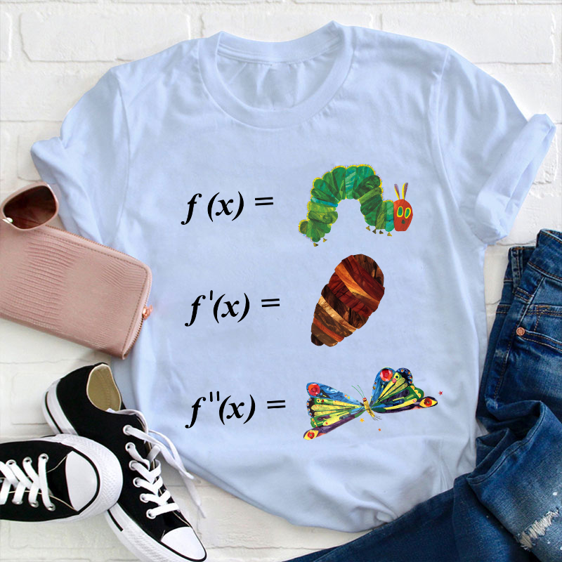 Math and Caterpillar Teacher T-Shirt
