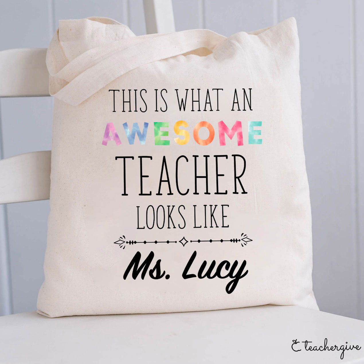 Personalized This Is What An Awesome Teacher Looks Like Teacher Tote Bag